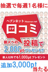 【口コミ投稿】最大2,000ポイント贈呈＆3,000ポイント当たる